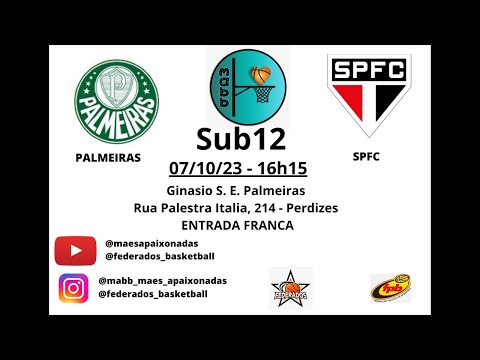 FPB - 07/10/23 - Sub12 - Campeonato Paulista 2023 - Palmeiras 87 x 80 SPFC