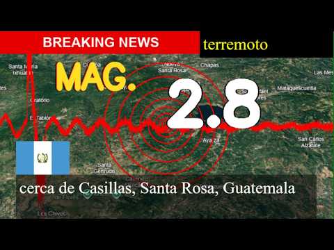 😱🚨 Terremoto Hoy: ¡Justo Ahora! Magnitud 2.8 Cerca De Casillas, Santa Rosa, Guatemala Viernes 21 De