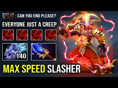 MAX SPEED Slasher God 100% Deleted Everyone Like a Creep with Moon Shard Juggernaut Immortal DotA 2