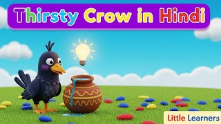 Thirsty Crow Story in Hindi | प्यासा कौआ नैतिक कहानी | Moral Story for Kids | Storytelling #khaniya