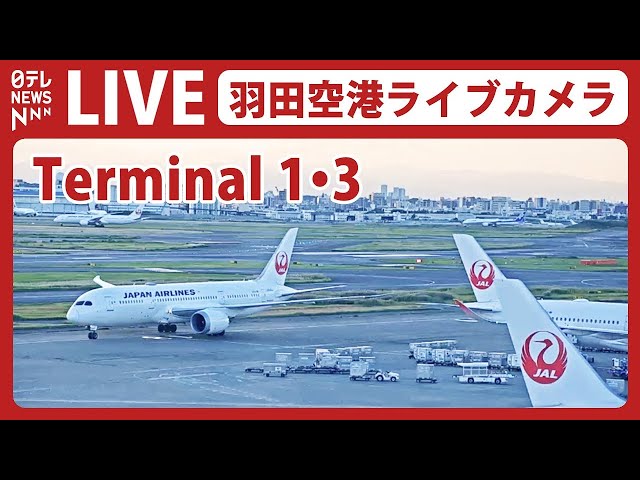 【ライブカメラ】羽田空港 "T1" "T3" HANEDA,Tokyo International Airport（日テレNEWS LIVE）