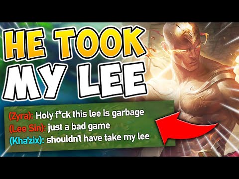 THIS GUY TOOK MY LEE THEN FED LIKE CRAZY (BRONZE LEE SIN PLAYS) - League of Legends