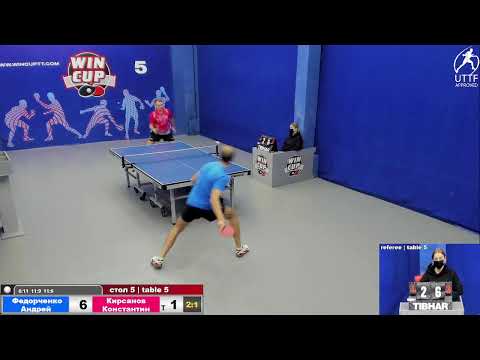 20:30 Федорченко Андрей 3-1 Кирсанов Константин cтол 5 ЮГ-3 26.11.21