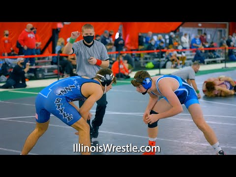 170 – Devin Wasley of Saint Croix Central WI by Fall 1:28 at over Billy Spassov of Arlington Heights