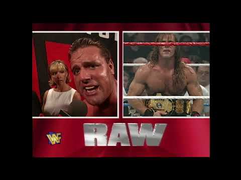 WWF Champ Shawn Michaels beats Triple H on Raw + British Bulldog Promo