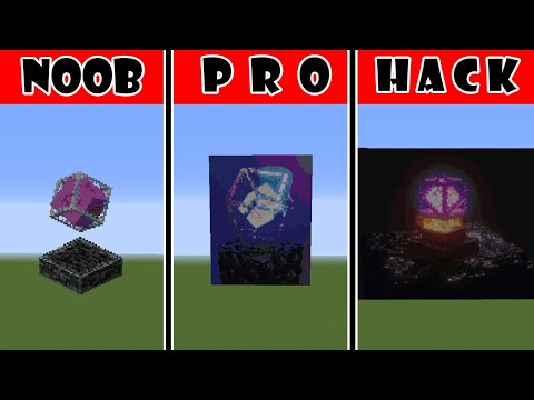 Pixel Art (NOOB vs PRO vs HACKER) Ender Crystal in Minecraft