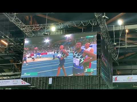 JACOBS MARCELL Takes on Lievin France winning  100M World Indoor Tour