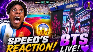 Download lagu 😱 iShowSpeed Reacts to BTS Performance at FIFA World Cup 💜🔥 mp3 Download lagu 😱 iShowSpeed Reacts to BTS Performance at FIFA World Cup 💜🔥 mp3