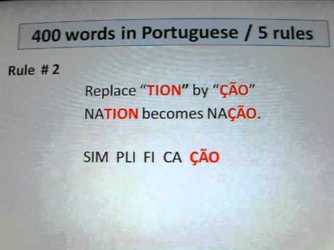 400 WORDS IN PORTUGUESE / RULE #2 OF 5