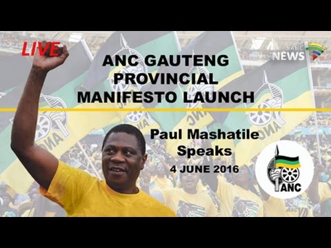 Gauteng ANC election manifesto launch, 04 June 2016