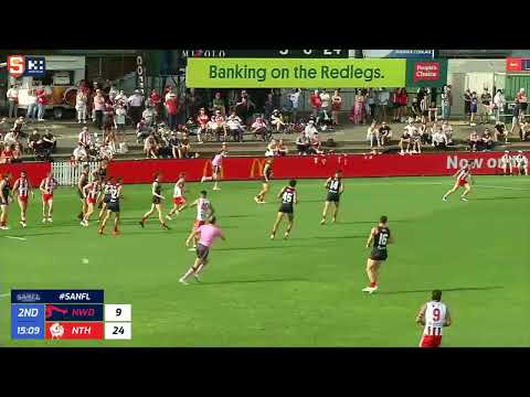 Rd 3 Hostplus SANFL Snapshot - North's Frank Szekely with an eye-catching gather & goal