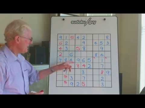 Sudoku Tutorial # 17  The walking stick  pattern.