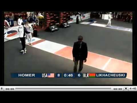 Belfast World Championships 2009 JMS - L16 - Homer USA v Likhacheuski BLR