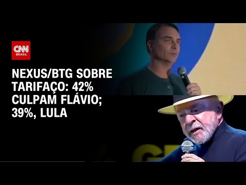 Para 42% o tarifaço dos EUA ao Brasil é culpa de Flávio; 39% culpam Lula, aponta pesquisa | LIVE CNN