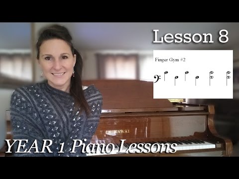 Lesson 8 Finger Gym #2 | Free Beginner Piano Lessons - [Year 1]  Lesson 1-8