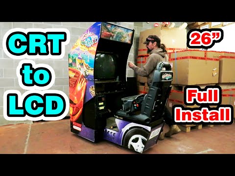 Arcade CRT to LCD Full Install - 26inch 4:3 LCD Monitor - Midway Cruis'n World Arcade Machine