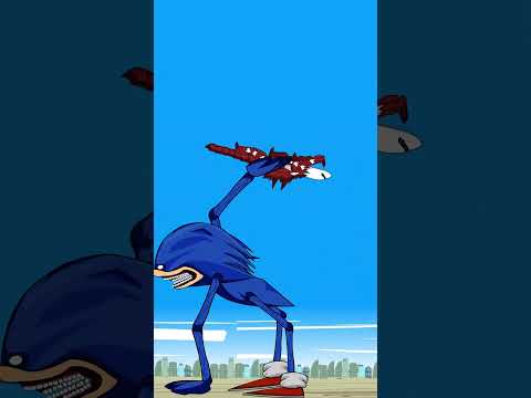 Sea Eater VS Shin Sonic Tapes VS Infected Sky #shorts #animation