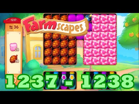 Farmscapes Level 1237 - 1238 HD Gameplay Walkthrough | 3 - match game | android | ios | GameGo Game
