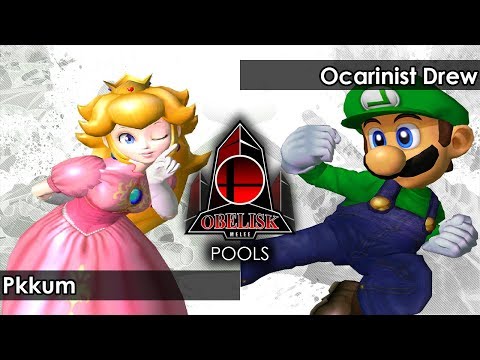 Melee: Pkkum (Peach) V Ocarinist Drew (Luigi) - Obelisk 65 Tournament SSBM
