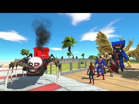 Choo Choo Charles OASIS DEATH RUN - Animal Revolt Battle Simulator