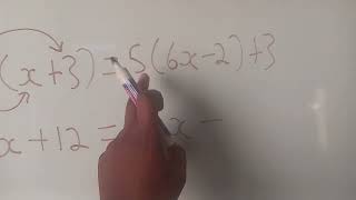Solve for x when given 4(x+3)=5(6x-2)+3