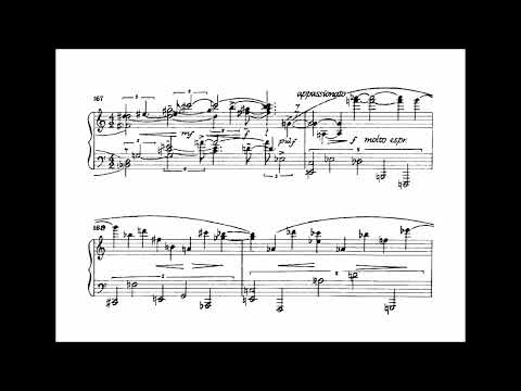 Elliott Carter - Night Fantasies for piano (1980) (with score)