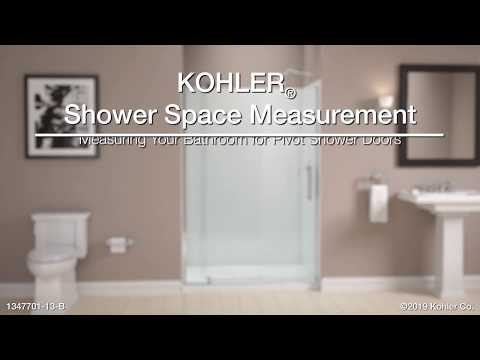 K-702400-L-SH | Fluence™ Pivot shower door, 65-1/2