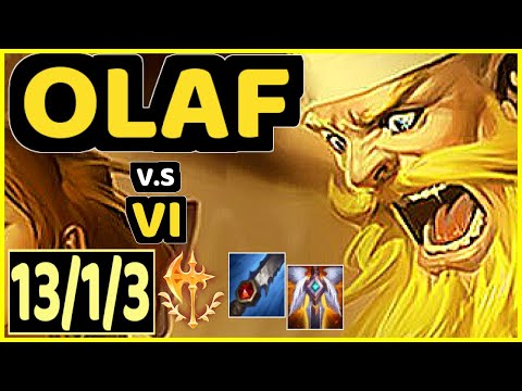JANKOS (OLAF) vs VI - 13/1/3 KDA JUNGLE CHALLENGER GAMEPLAY - EUW