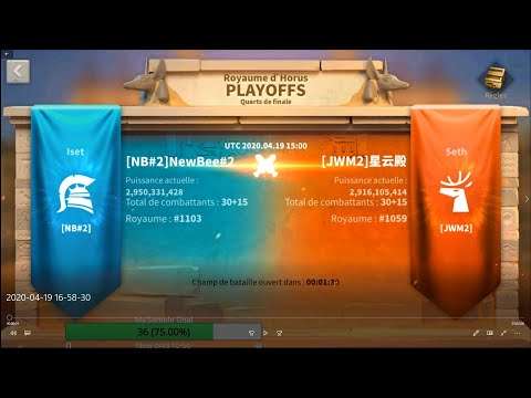 NB2 (1103) vs JWM2(1059) 8eme Final Rise of kingdom Osiris League
