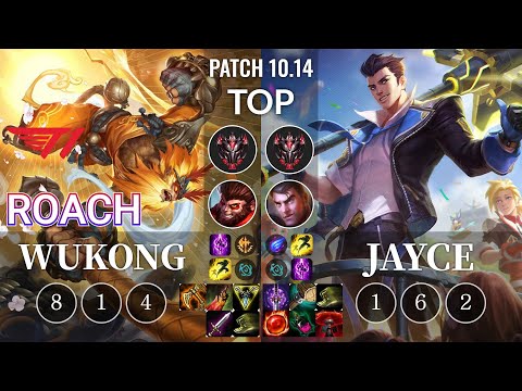 T1 Roach Wukong vs Jayce Top - KR Patch 10.14