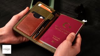 How To Make Leather Passport Case / Leather Craft PDF