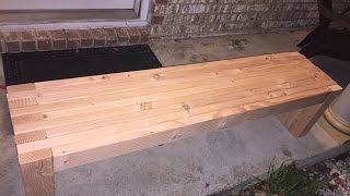 How To Make Simple A 2X4 Bench Seat #Woodworking #DIY