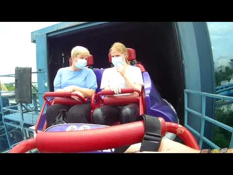 Euro Mir - Front Row POV - Mack Rides Spinning Coaster