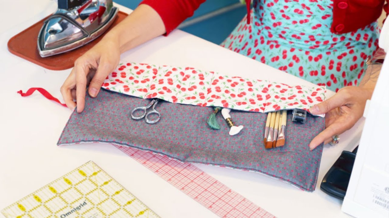 Sew a lovely fabric tool roll for all your supplies