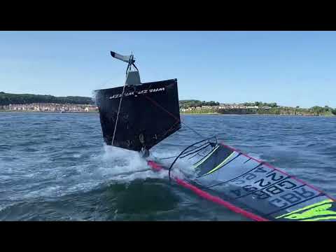 Scottish WASZP Training Weekend - Ewan Wipeout (video by Iain Calder)