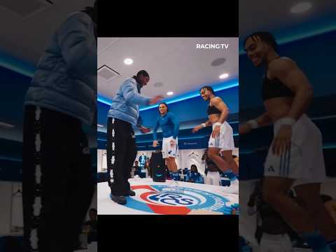 Moreira and Emegha celebrating the big win today 🍾 #strasbourg #moreira #emegha