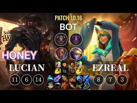 SHG Honey Lucian vs Ezreal Bot - KR Patch 10.16