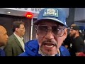 "F*** P****!" TEOFIMO LOPEZ SR AFTER WEIGH IN RIPS JOSH TAYLOR & TAUNTING FANS AGAINST SON