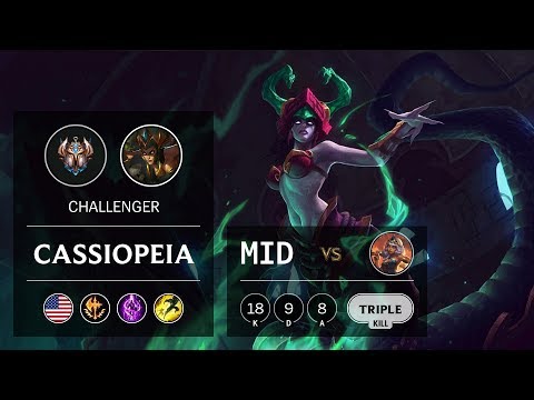 Cassiopeia Mid vs Qiyana - NA Challenger Patch 9.24