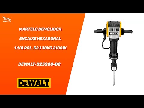 Martelo Demolidor Encaixe Hexagonal 1.1/8 Pol. 62J 30Kg 2100W  - Video