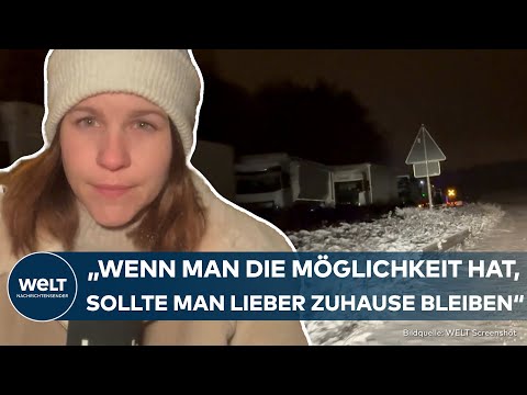 GLATTEIS IN DEUTSCHLAND: Verkehr lahmgelegt! Straßen zu glatt für den Räumdienst