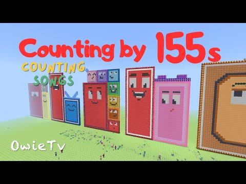 Counting by 155s Song | Minecraft Number Blocks Counting Songs | Math and Number Songs for Kids