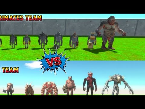 2023 INFERNALS TEAM Vs MUTANT PRIMATES TEAM _ Animal Revolt Battle Simulator