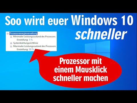 So wird euer Windows 10 schneller 🔵 Prozessor mit einem Mausklick schneller machen Video