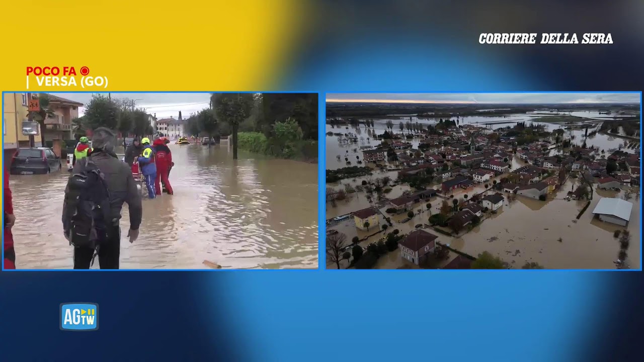 Alluvione a Versa, in provincia di Gorizia