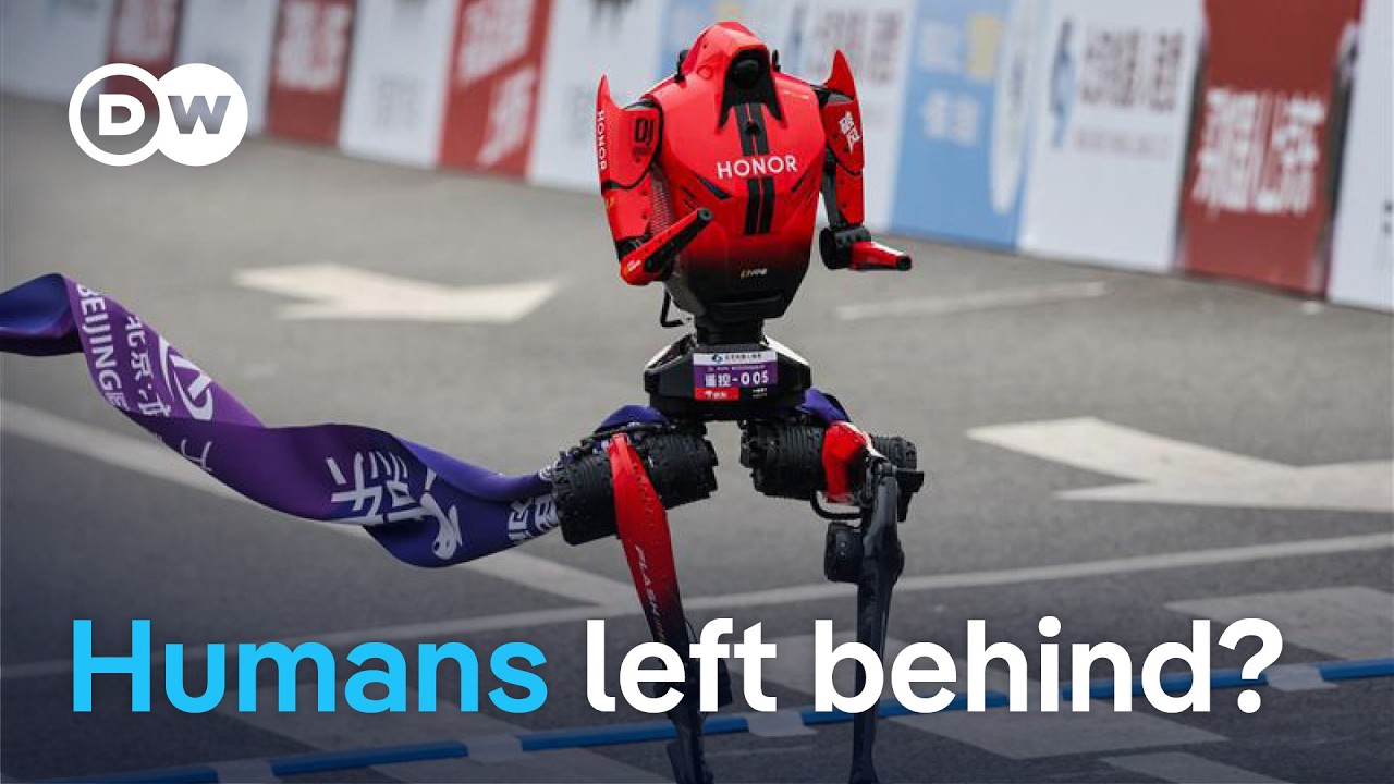 China: Humanoid robots leave humans behind on the racetrack | DW News