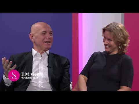 Raidījumā "Divi vienā" dziedošais aktieris un dzejnieks Varis Vētra un viņa sieva Sanita!