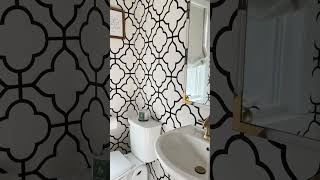 Powder room transformation!! #homedecor #homerenovation #transformation #interiordesigner