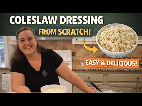 Coleslaw dressing. Easy and way better vs. store bought. An old video found.