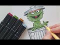 Classic Sesame Street Drawing Oscar The Grouch